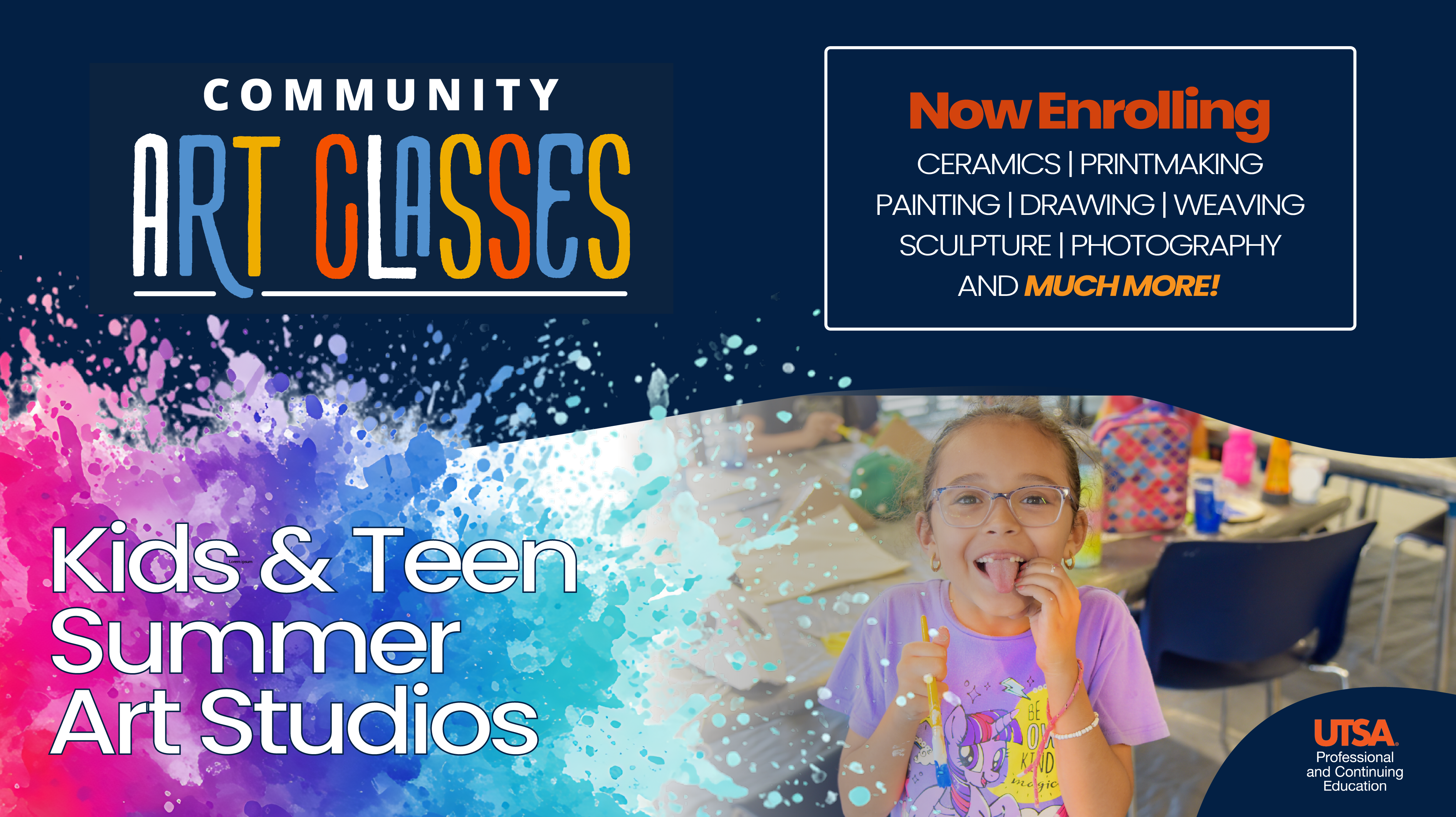 UTSA Community Art Summer 2026 catalog cover